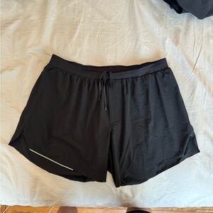 Lululemon Men’s Fast and Free Lined Running Shorts 6” XXL Black